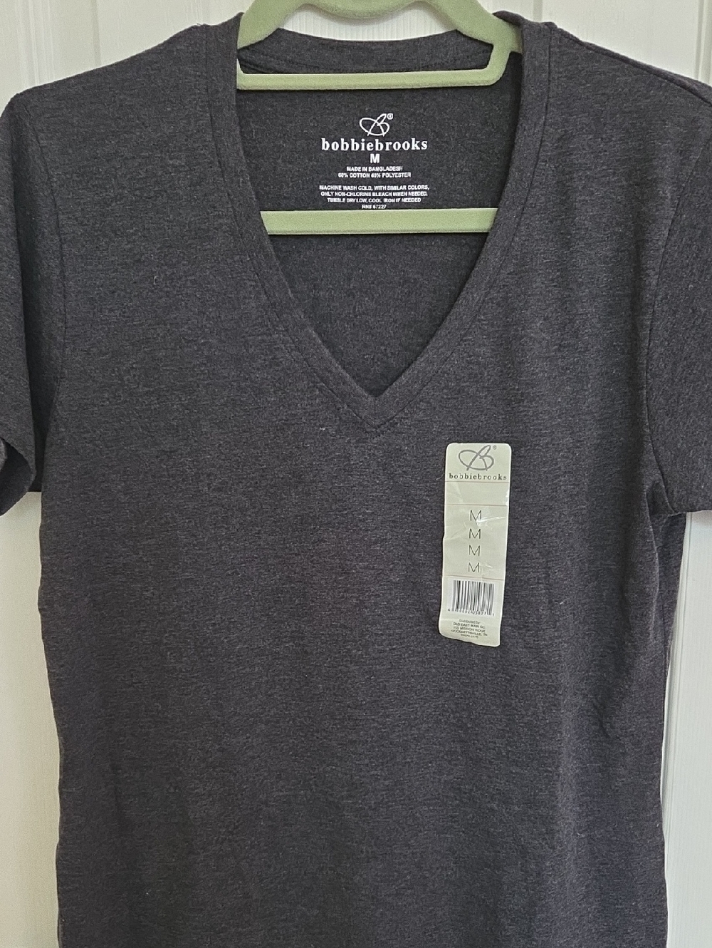 Bobbie Brooks Dark Charcoal V-Neck Tee